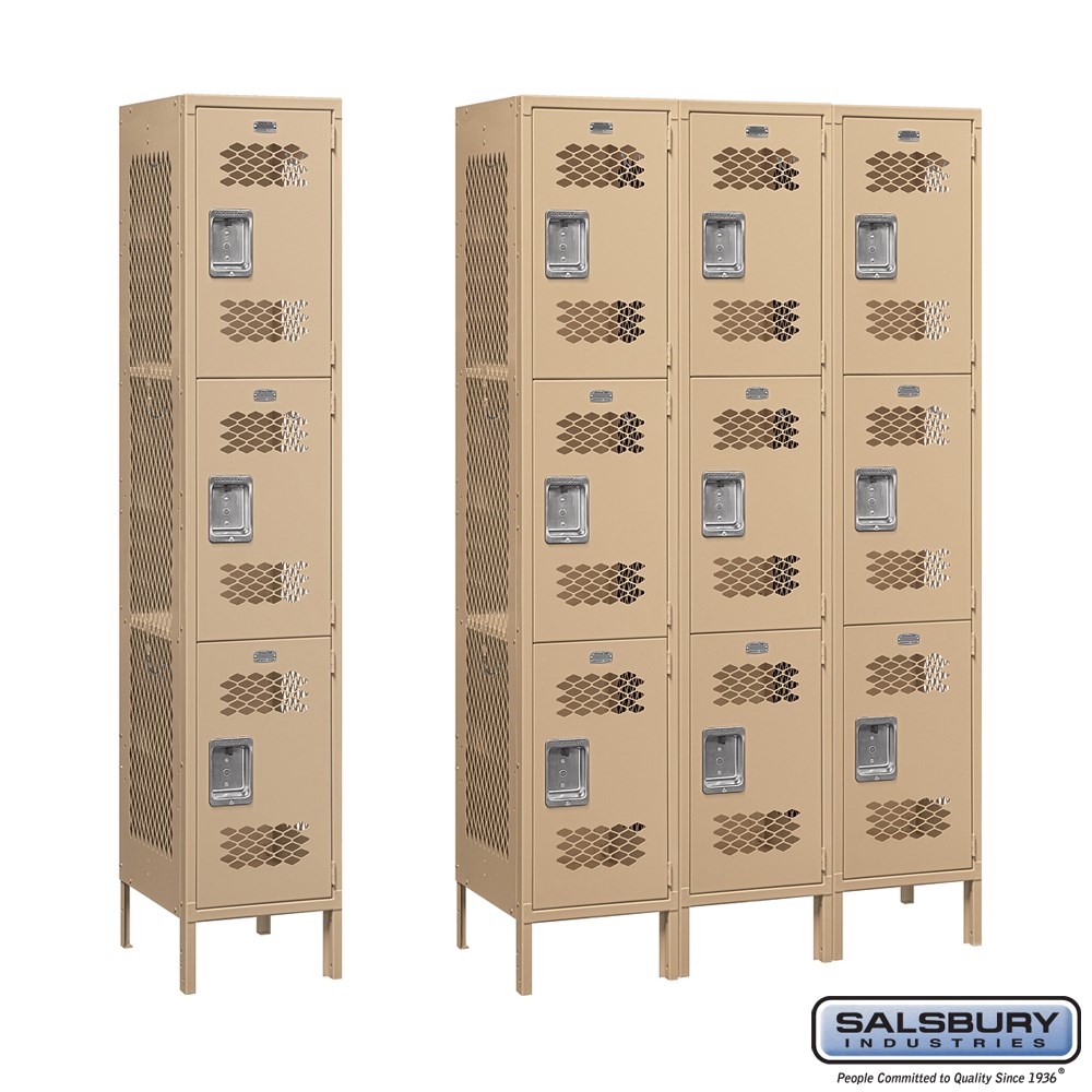 Free Lockers Revit Download – 15" Wide Triple Tier Vented Metal Locker ...